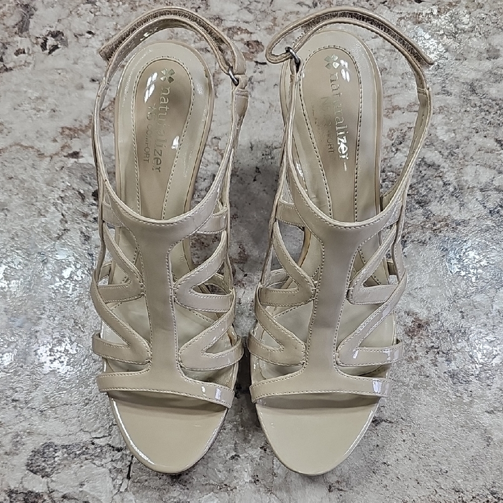 Naturalizer Women's Beige Strappy Heels